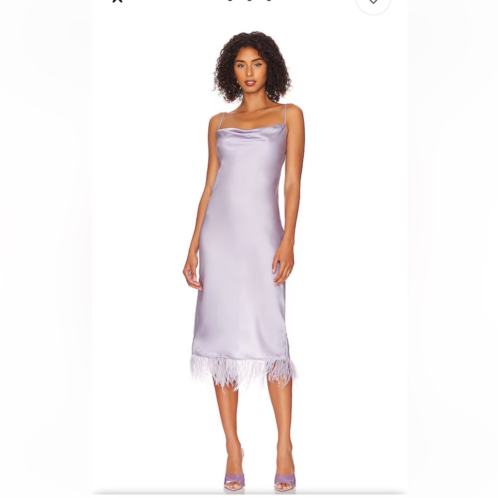 L’Academie The Mindy Midi Dress in Lavender